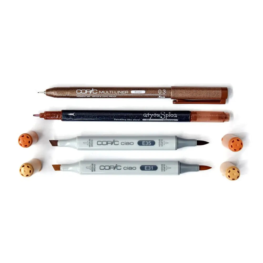 Copic Doodle Pack - Brown Copic